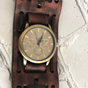 Accessories - Men’s Brown Braided cuff watch Accessories - Men’s Brown Braided cuff watch